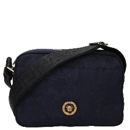 Blue Fabric Crossbody Bag