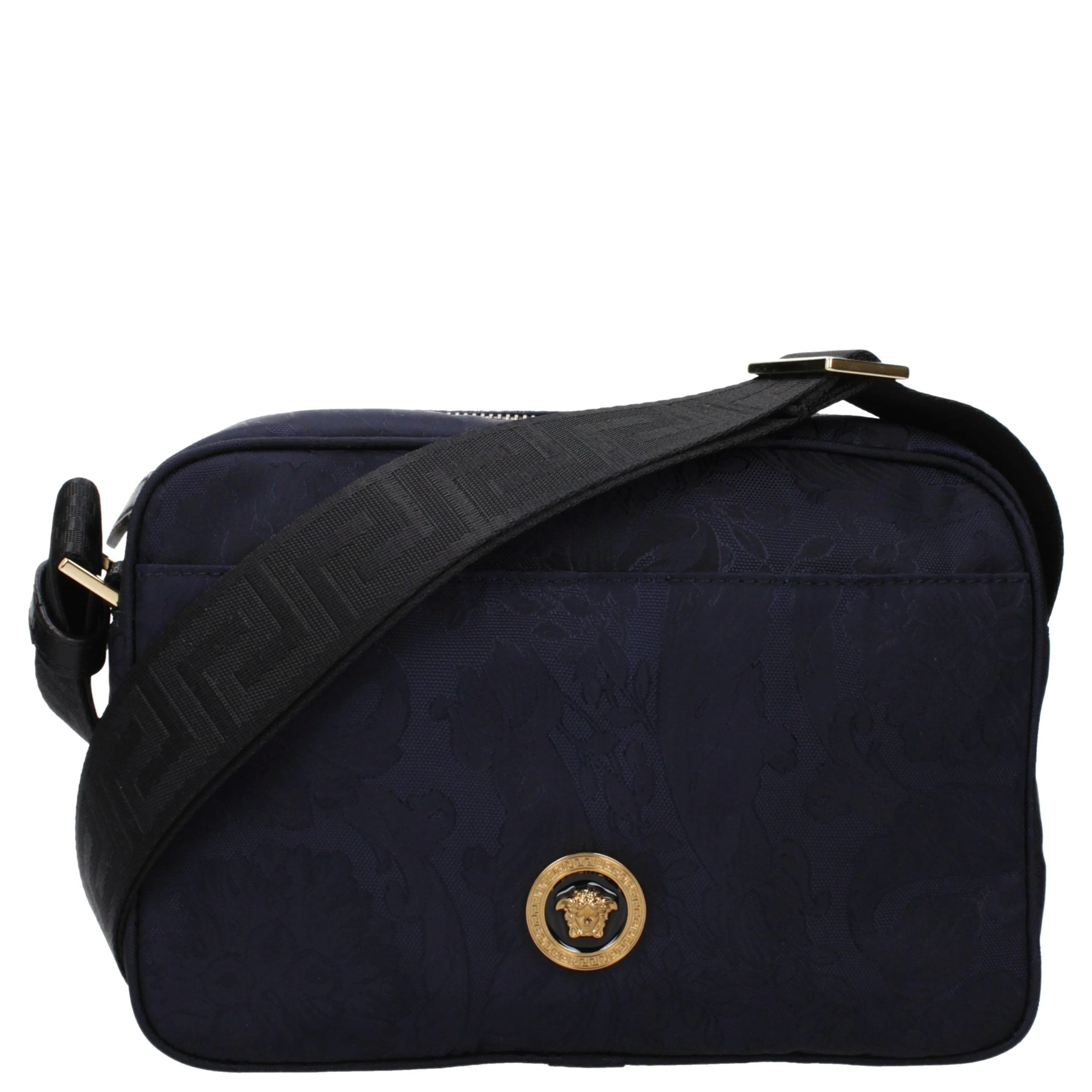 Blue Fabric Crossbody Bag