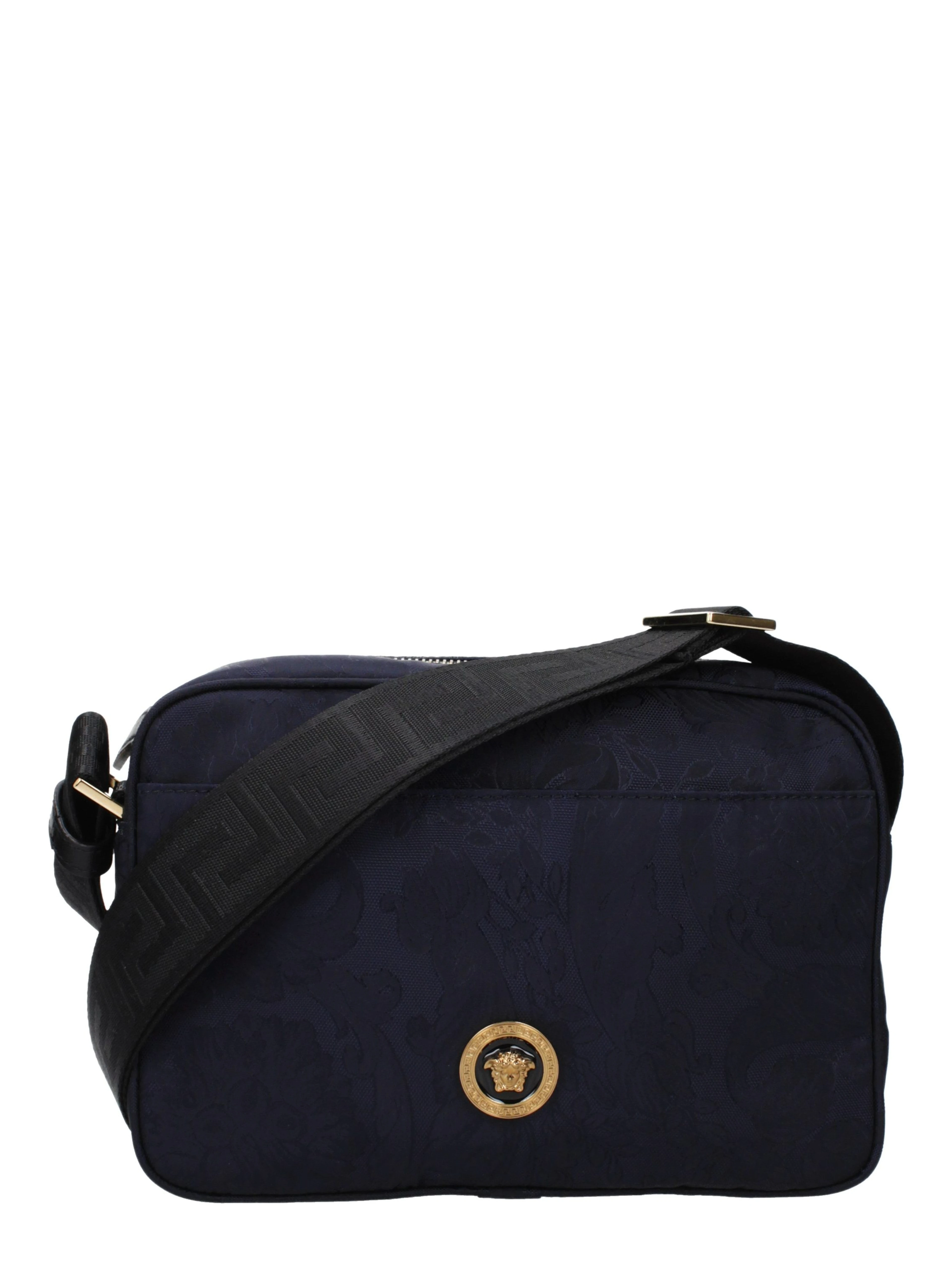 Blue Fabric Crossbody Bag