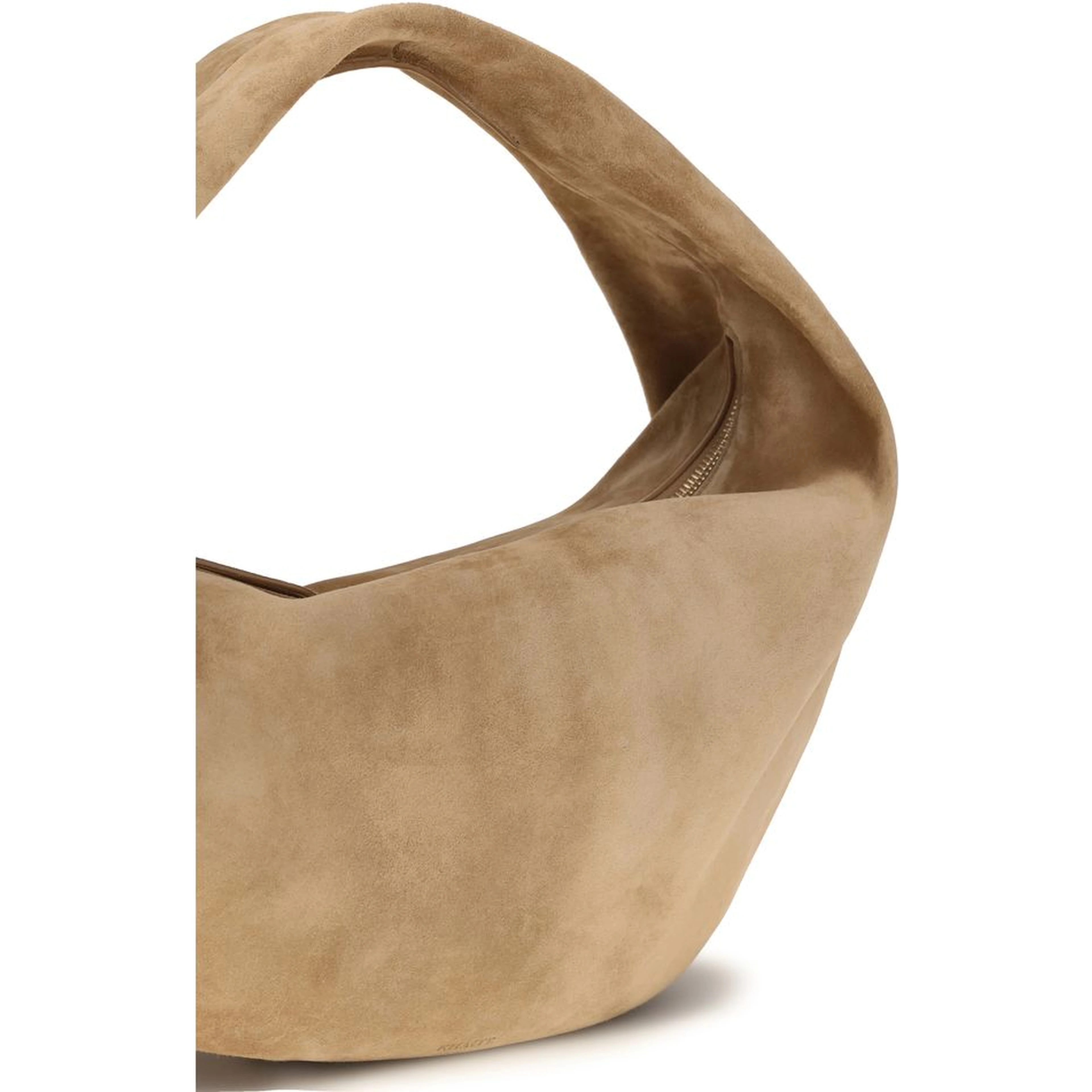 Beige Calf Leather Bos Taurus Shoulder Bag