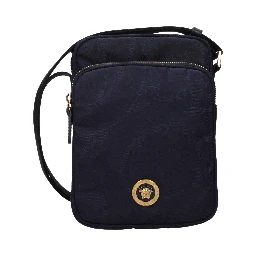 Blue Fabric Crossbody Bag