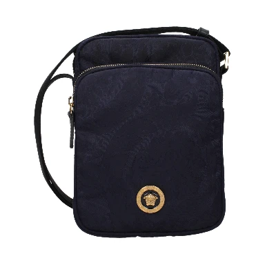 Blue Fabric Crossbody Bag