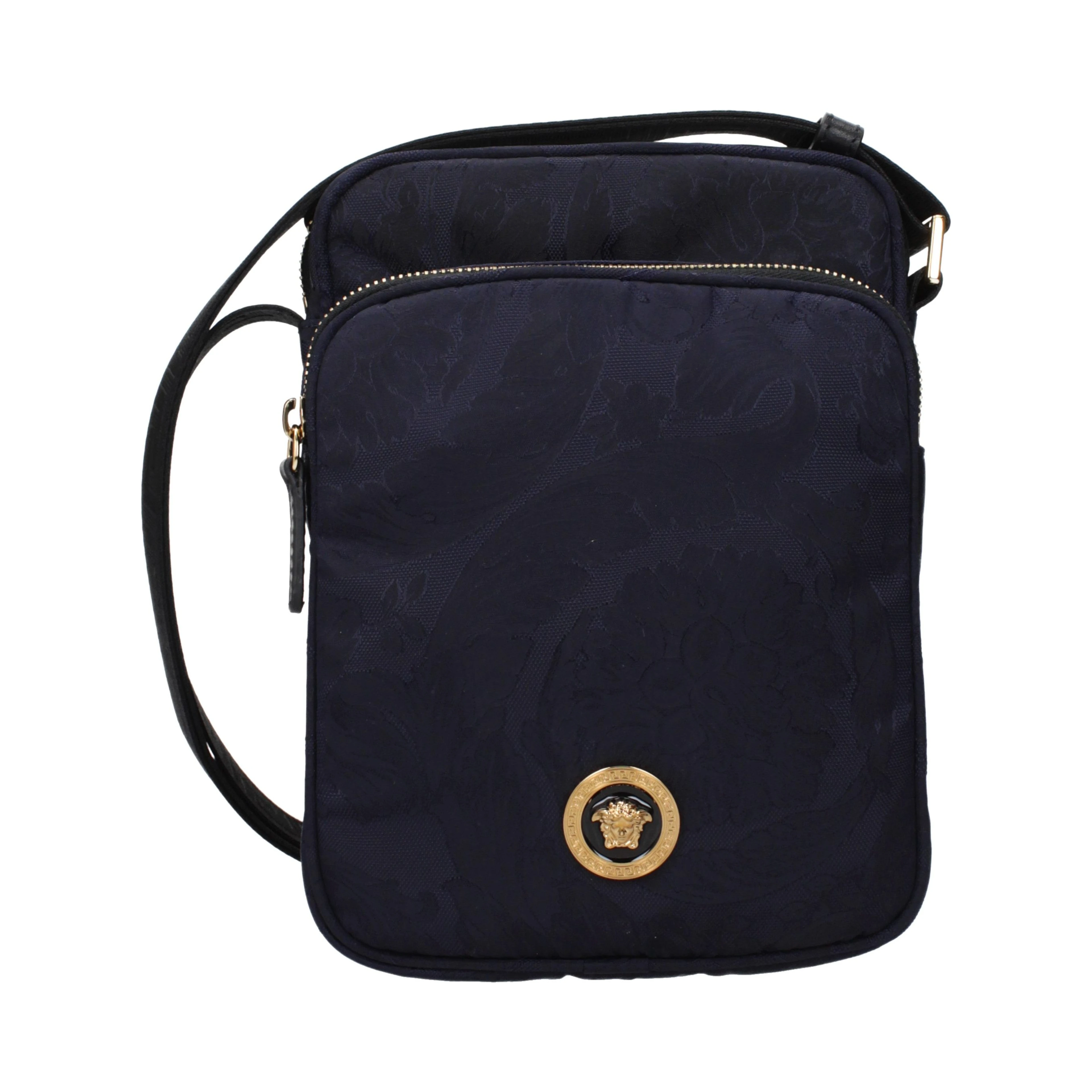 Blue Fabric Crossbody Bag