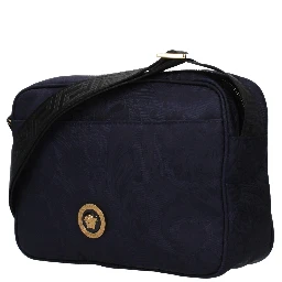 Blue Fabric Crossbody Bag