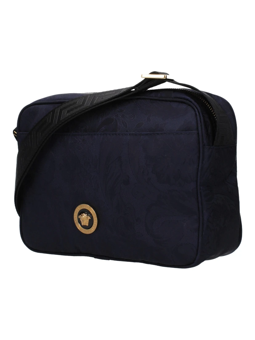 Blue Fabric Crossbody Bag