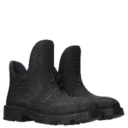 Black Cotton Ankle Boots