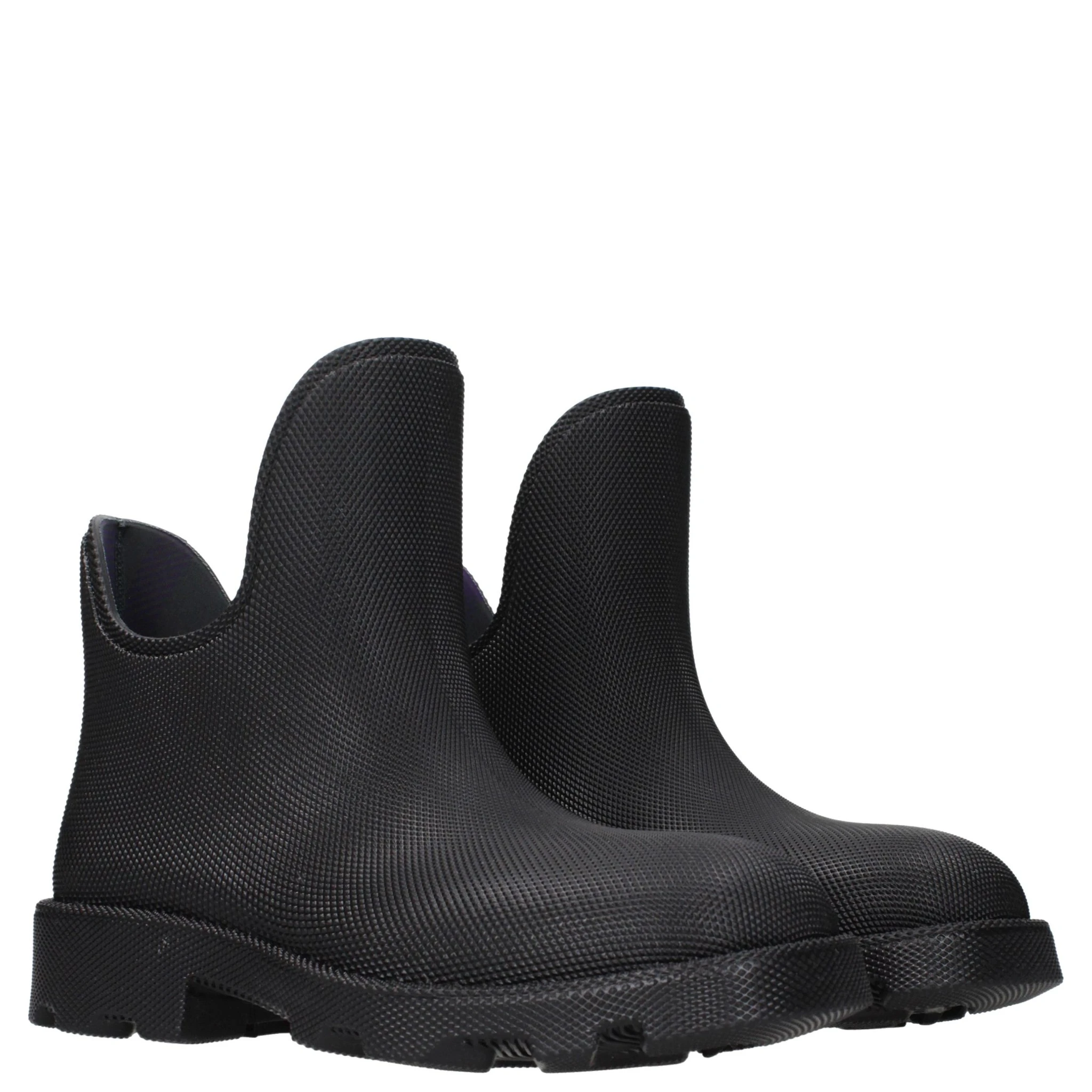 Black Cotton Ankle Boots