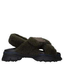 Green Fur Slippers