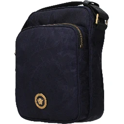 Blue Fabric Crossbody Bag