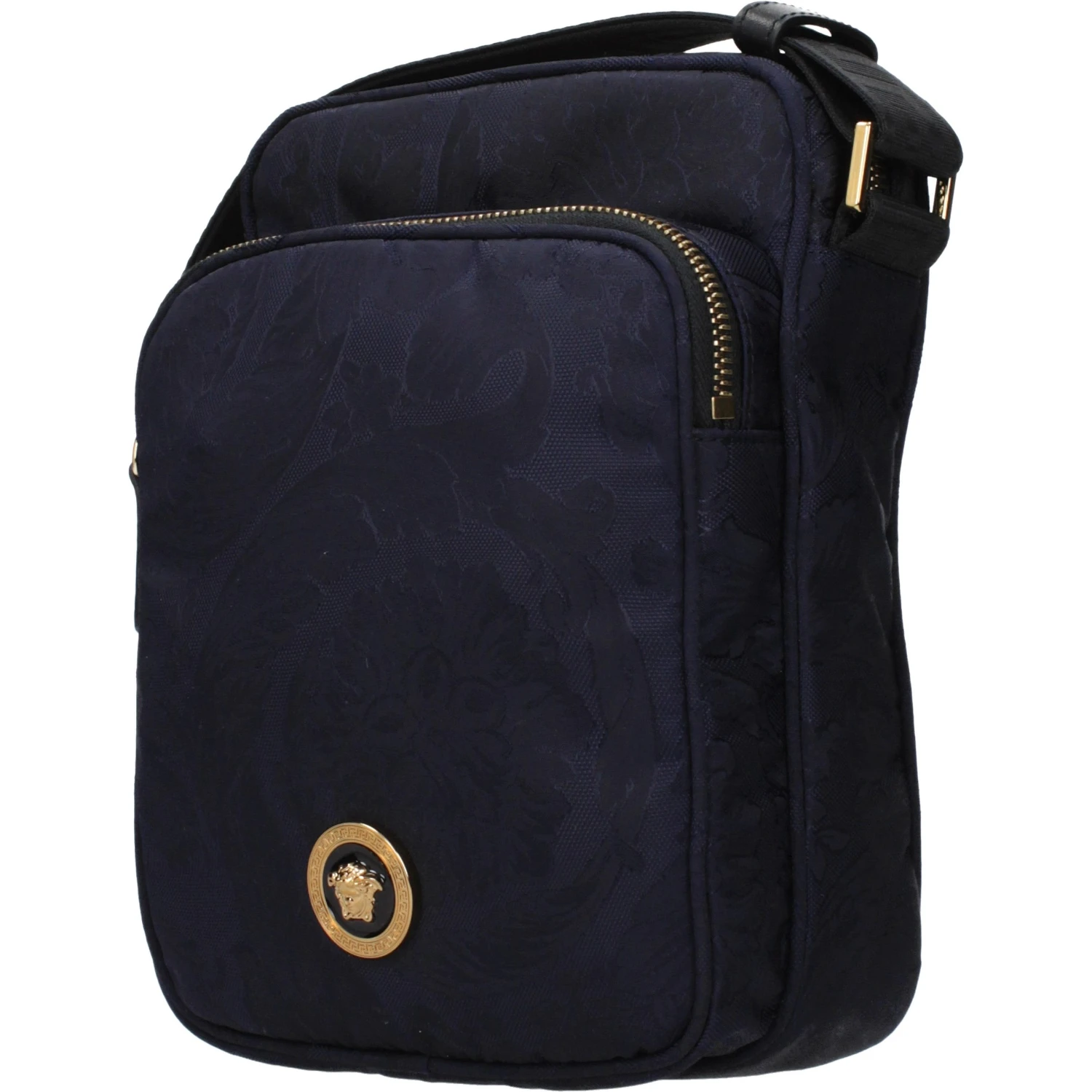Blue Fabric Crossbody Bag