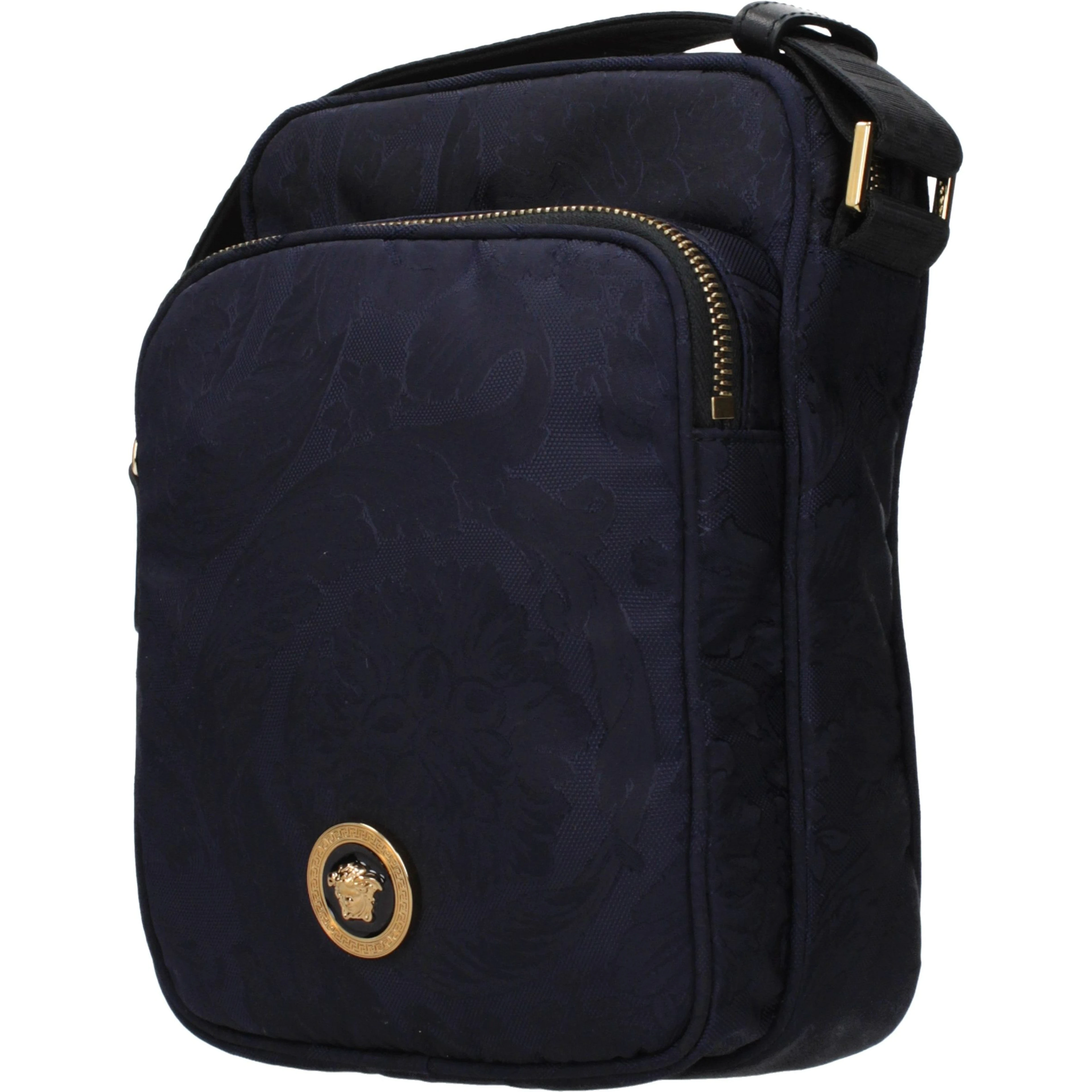 Blue Fabric Crossbody Bag