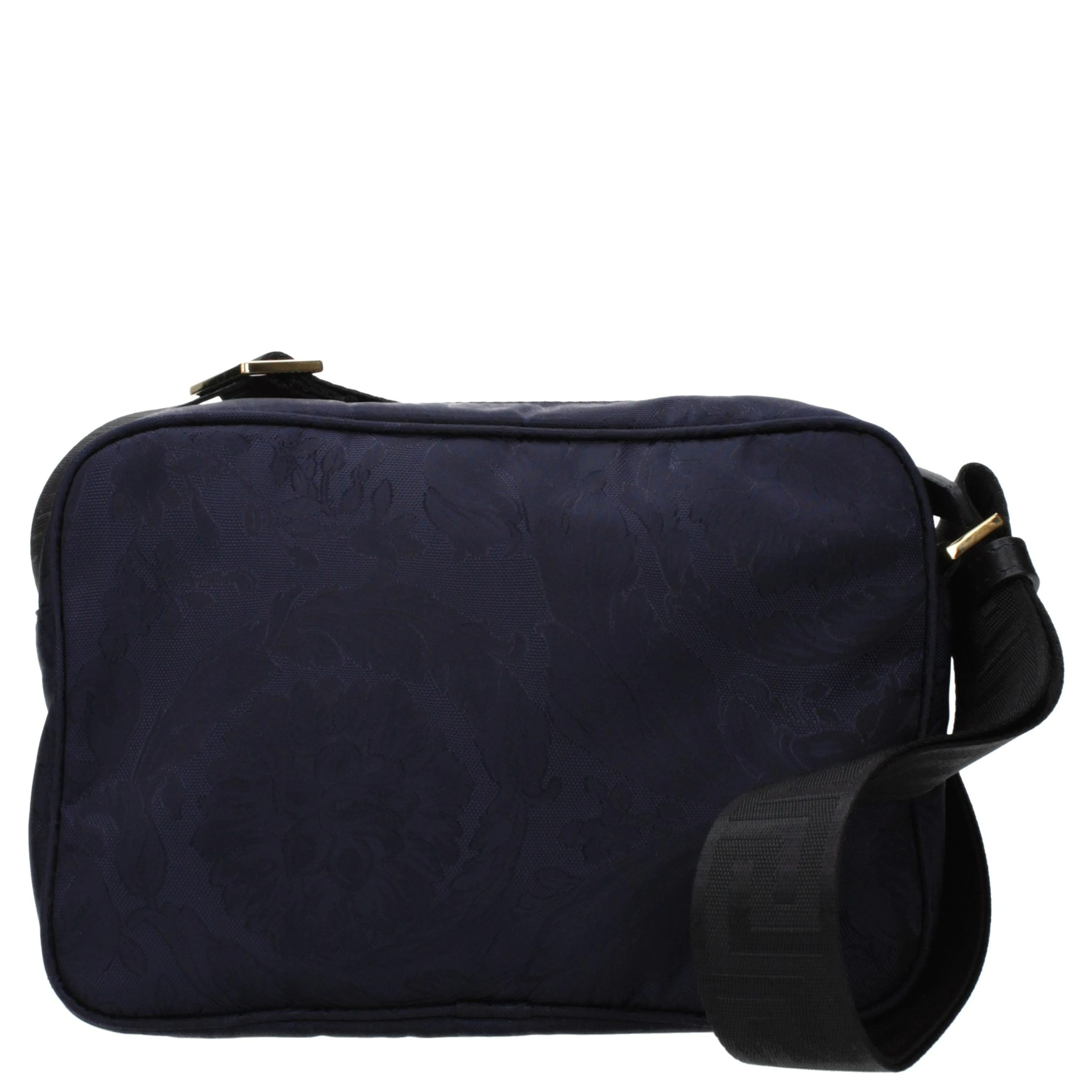 Blue Fabric Crossbody Bag