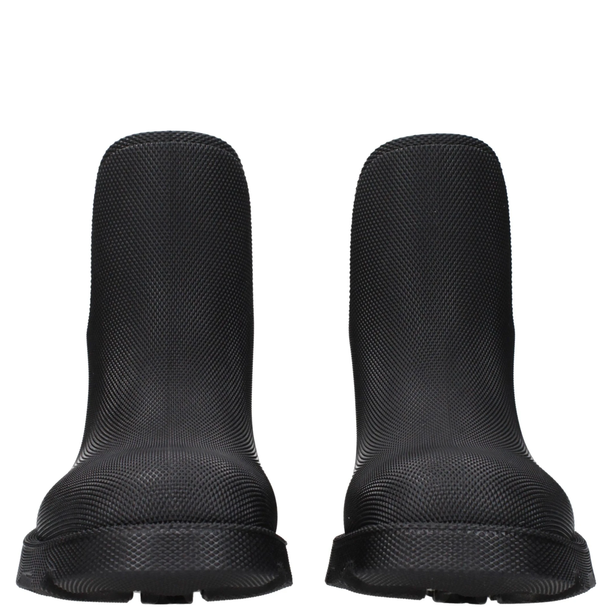 Black Cotton Ankle Boots