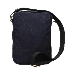 Blue Fabric Crossbody Bag