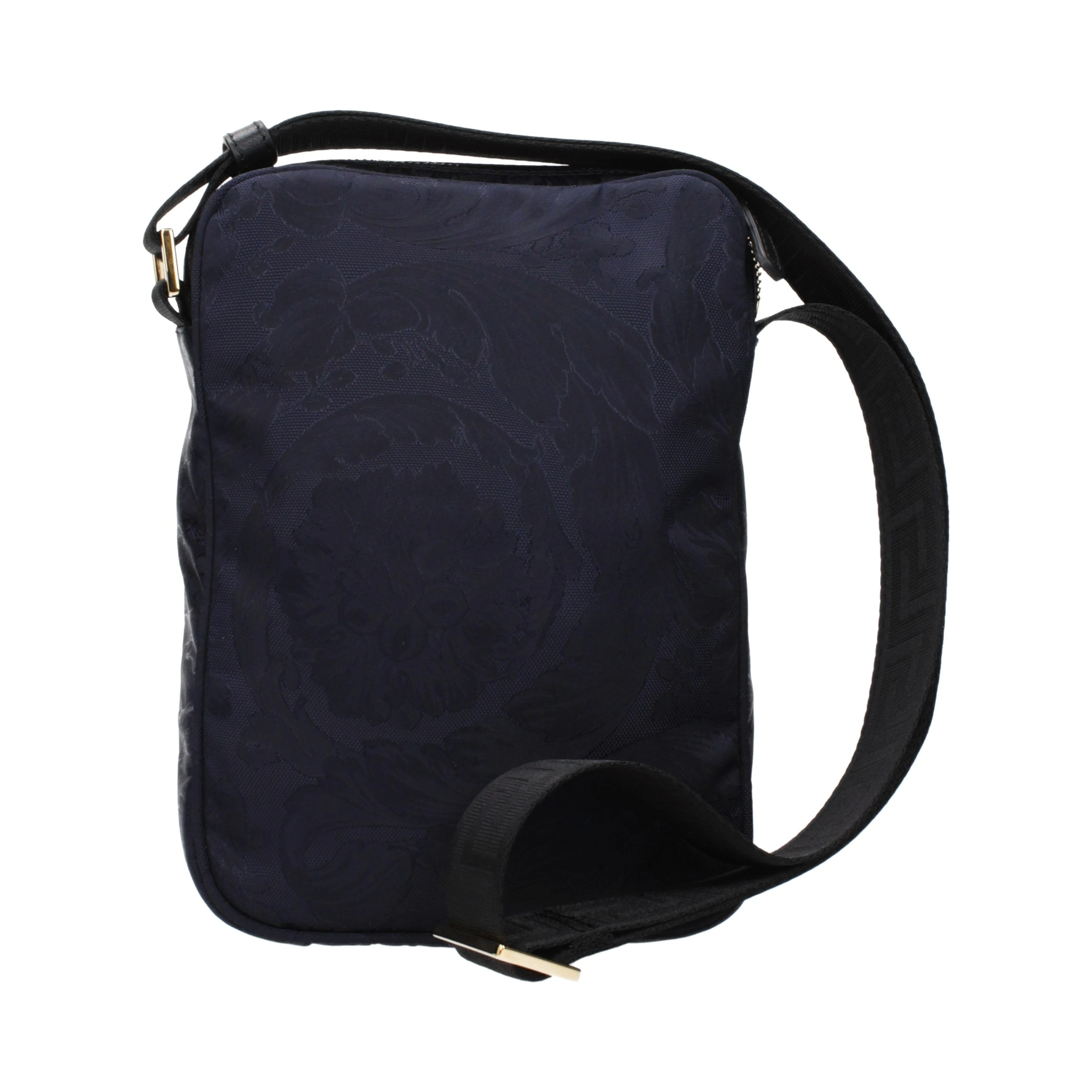 Blue Fabric Crossbody Bag
