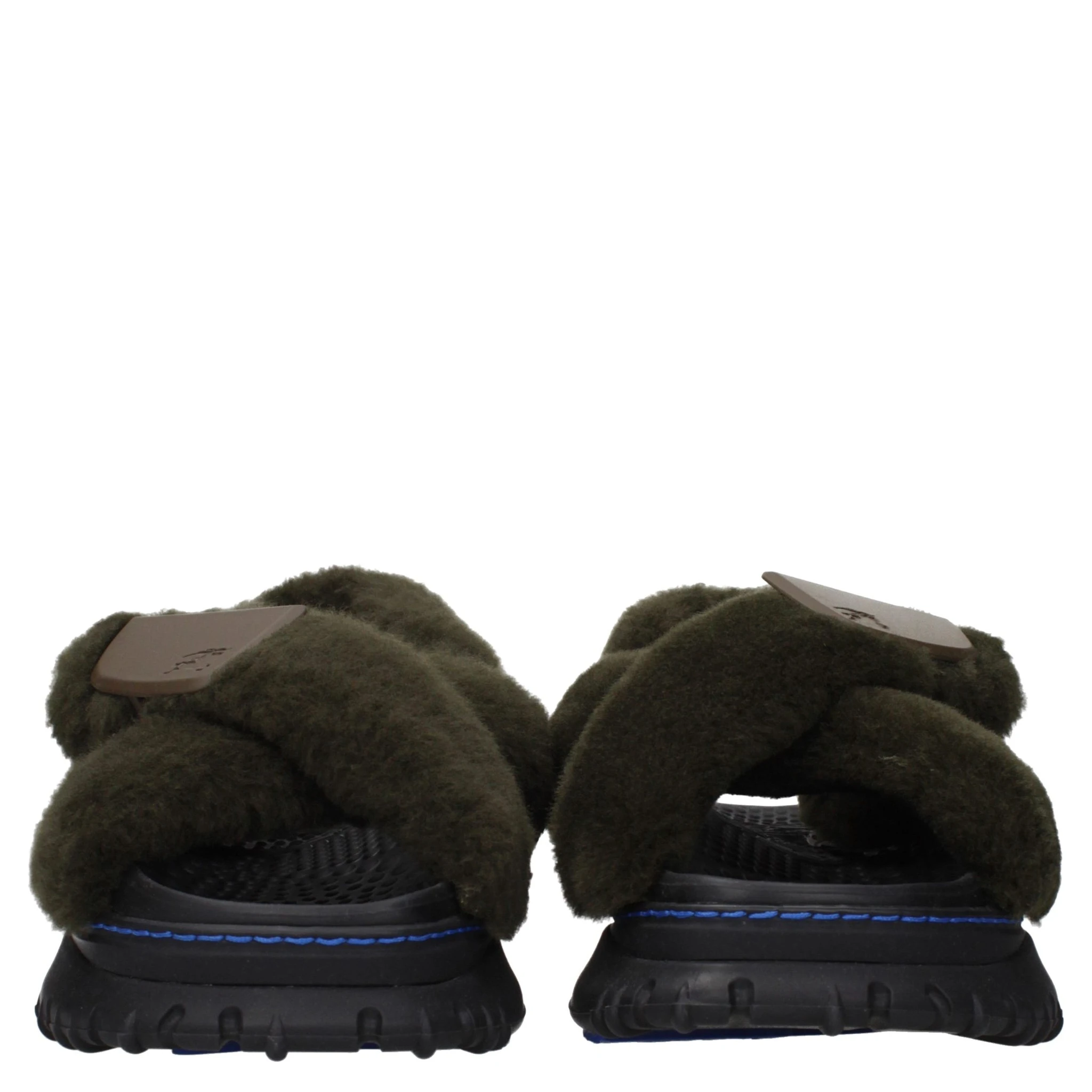 Green Fur Slippers