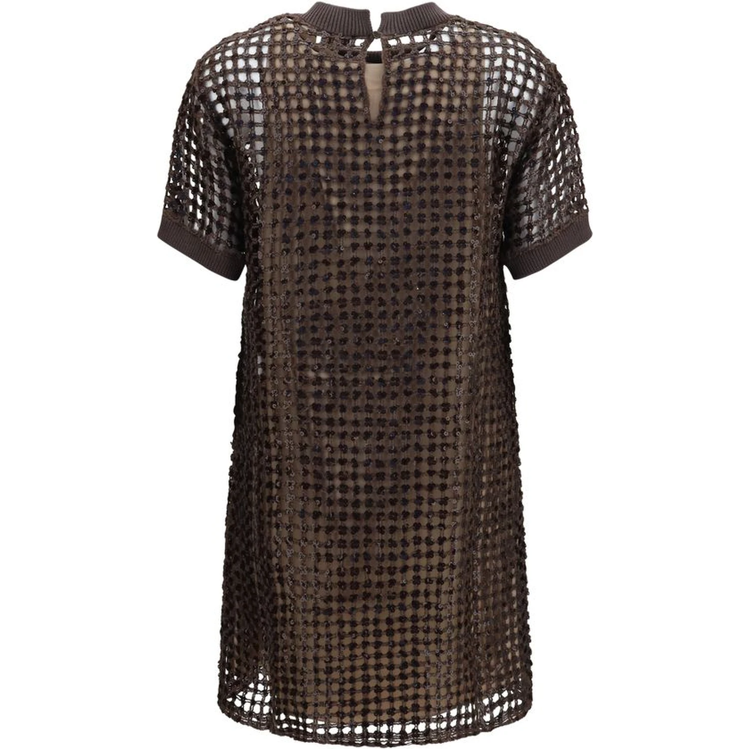 Brown Silk Cocktail Dress