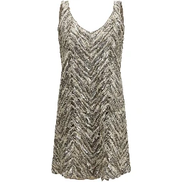 Beige Paper Cocktail Dress