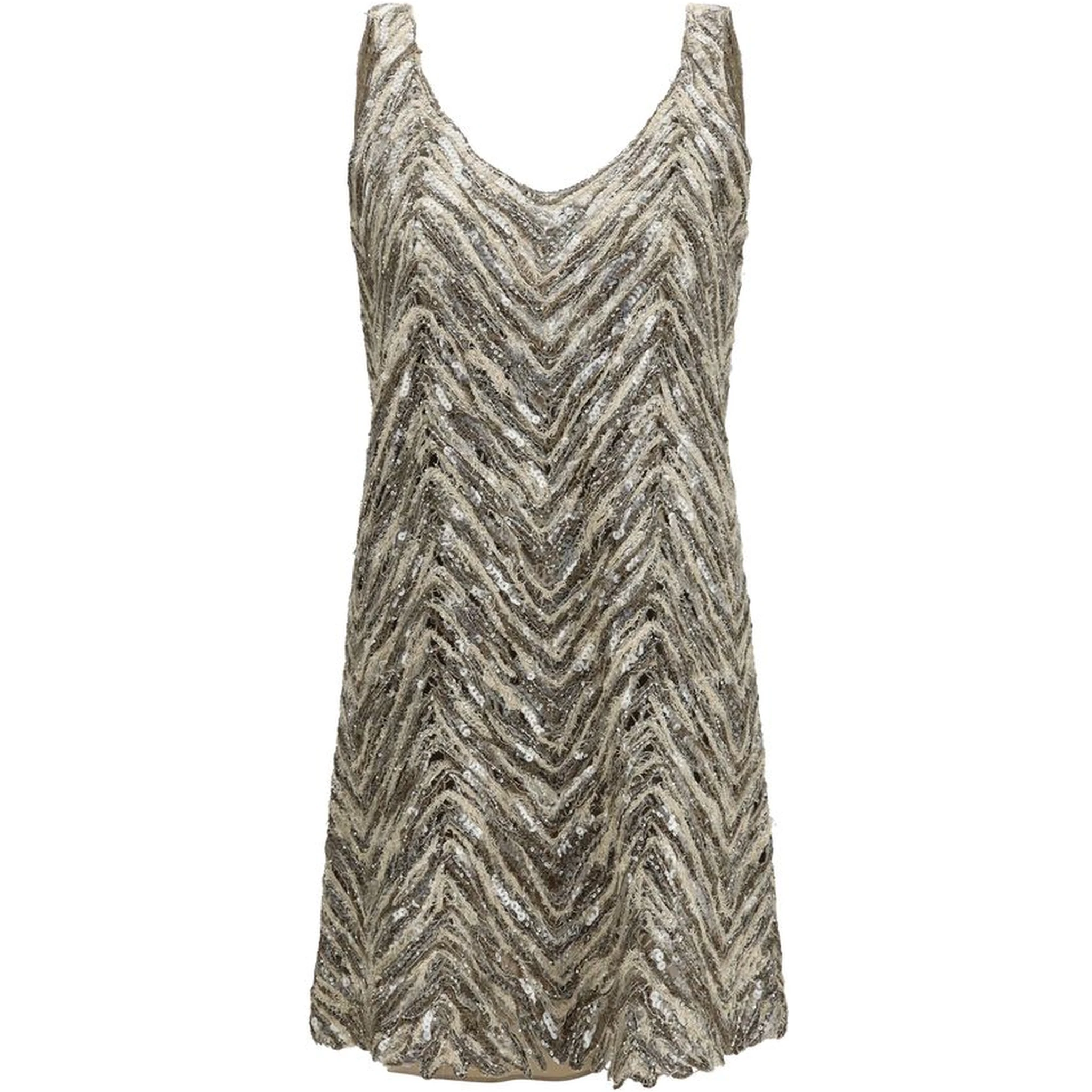 Beige Paper Cocktail Dress