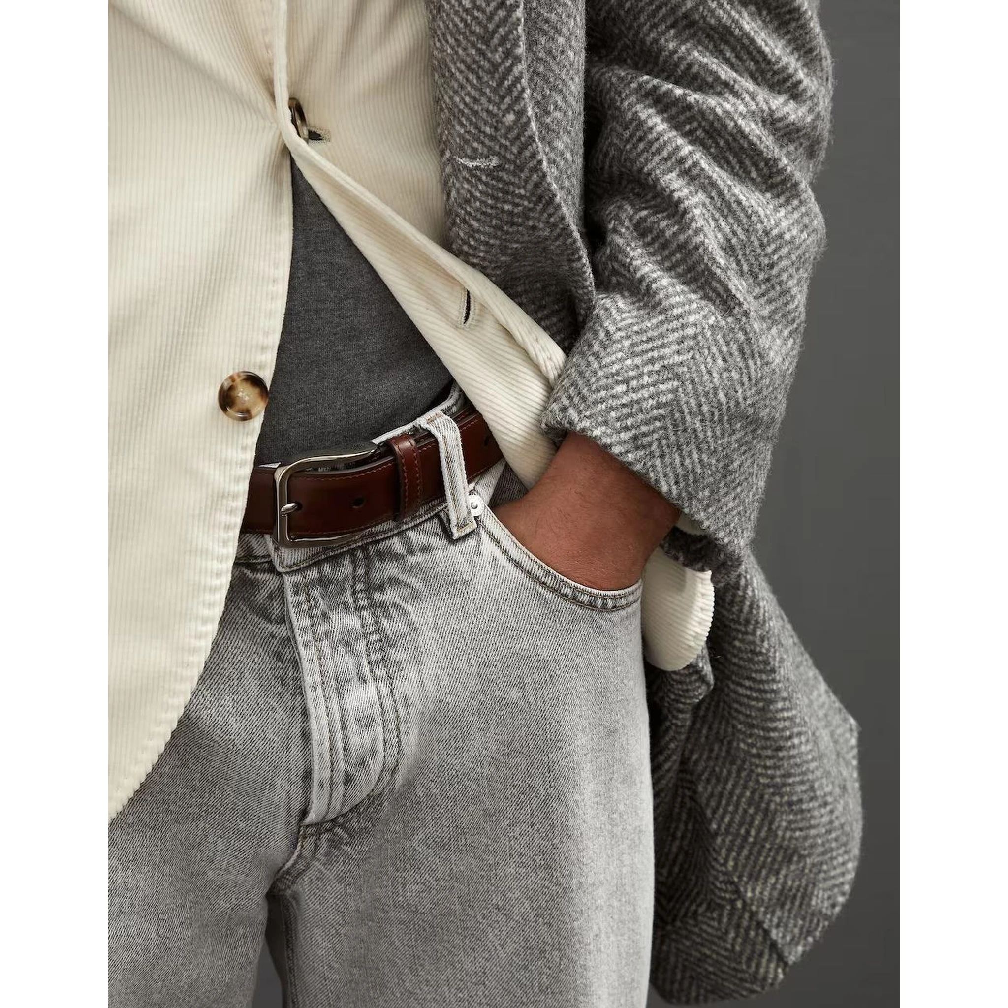 Brown Leather Regular Belt