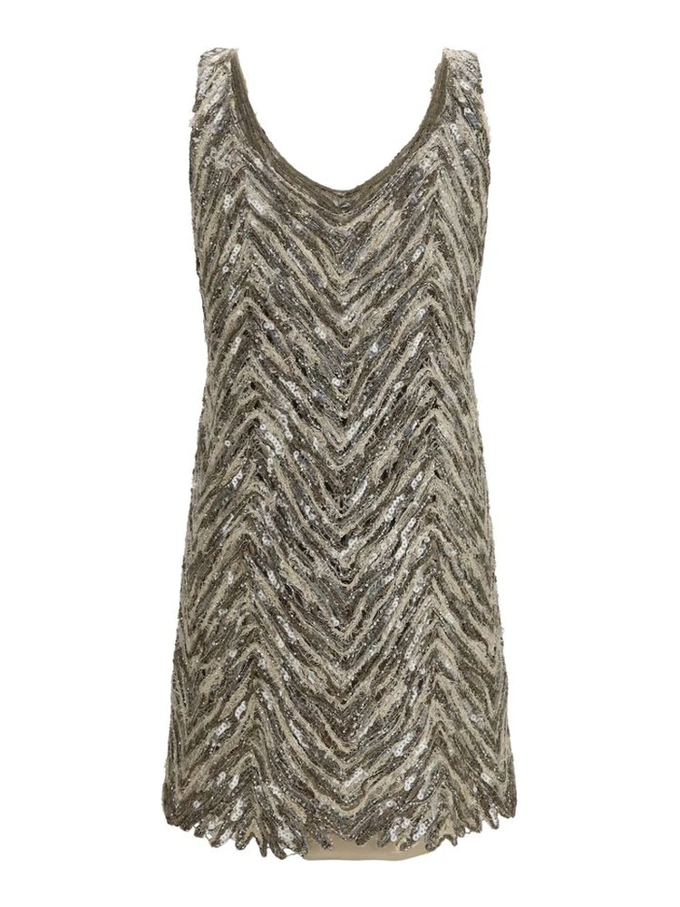 Beige Paper Cocktail Dress alternative