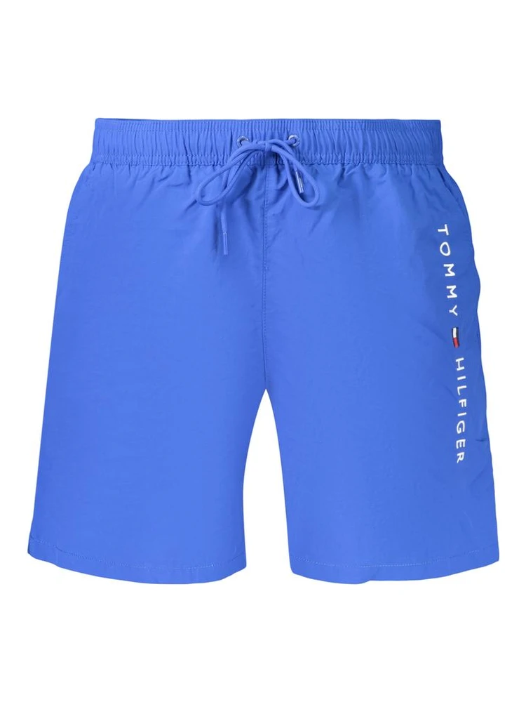 Blue Polyester Men's Shorts