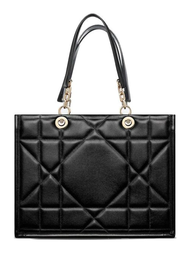 Black Leather Tote Bag
