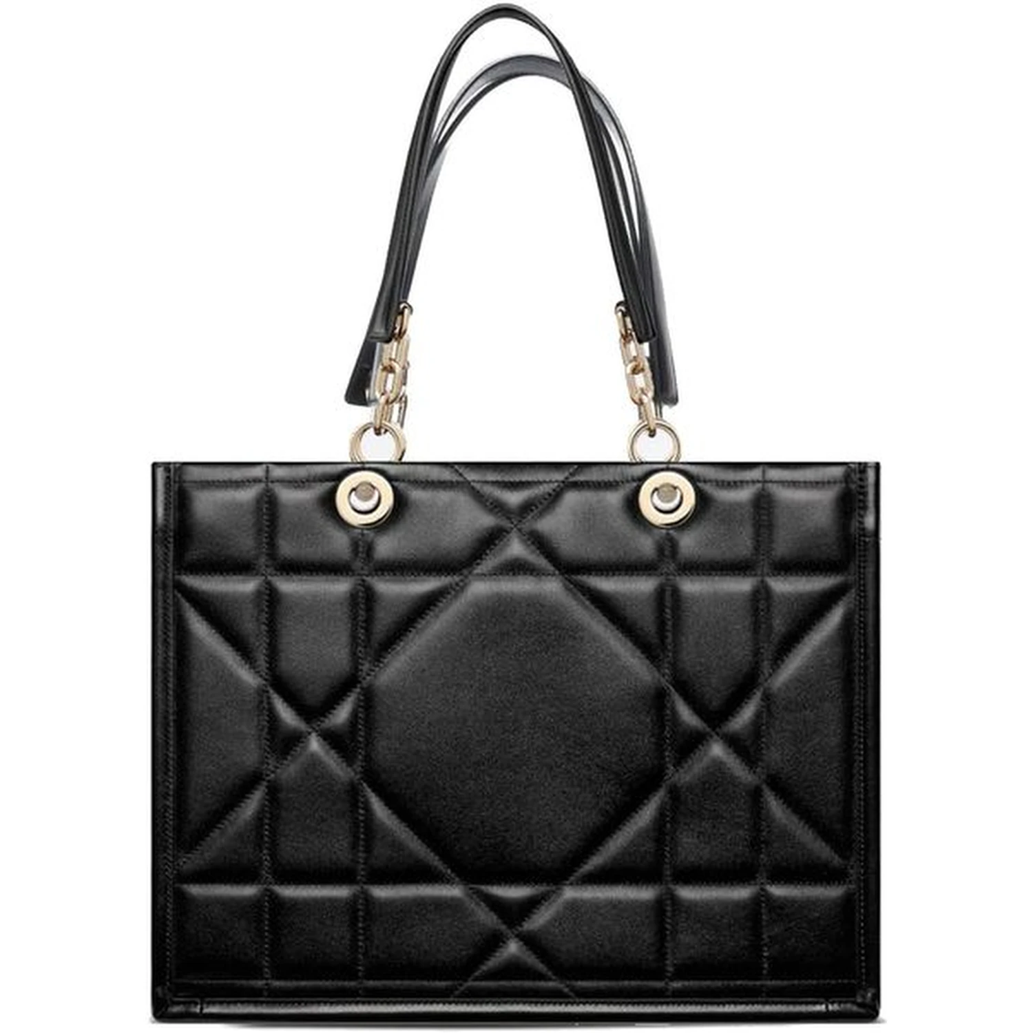 Black Leather Tote Bag