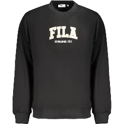Black Cotton Men's Sweatshirt