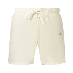 Beige Polyester Men's Short