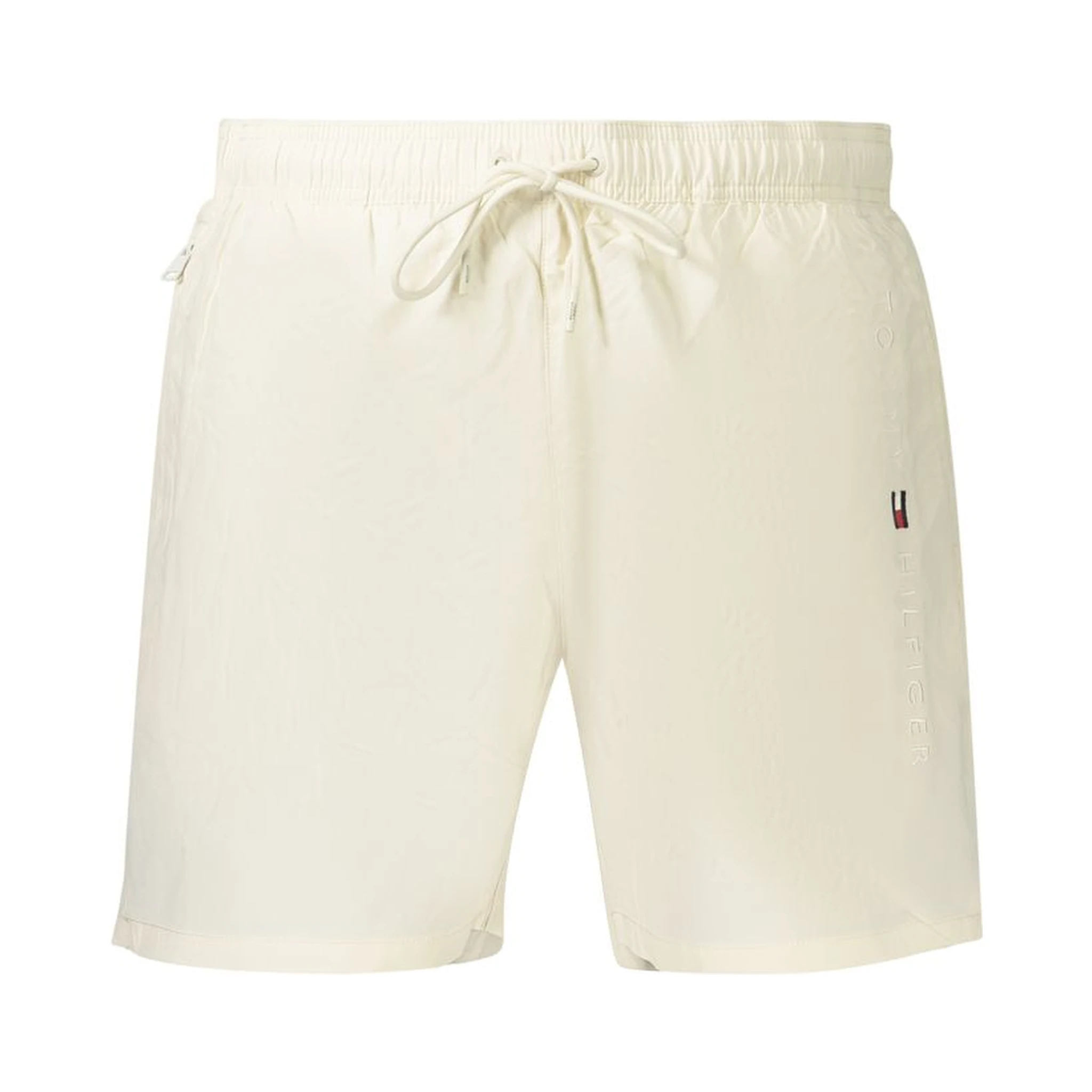 Beige Polyester Men's Short