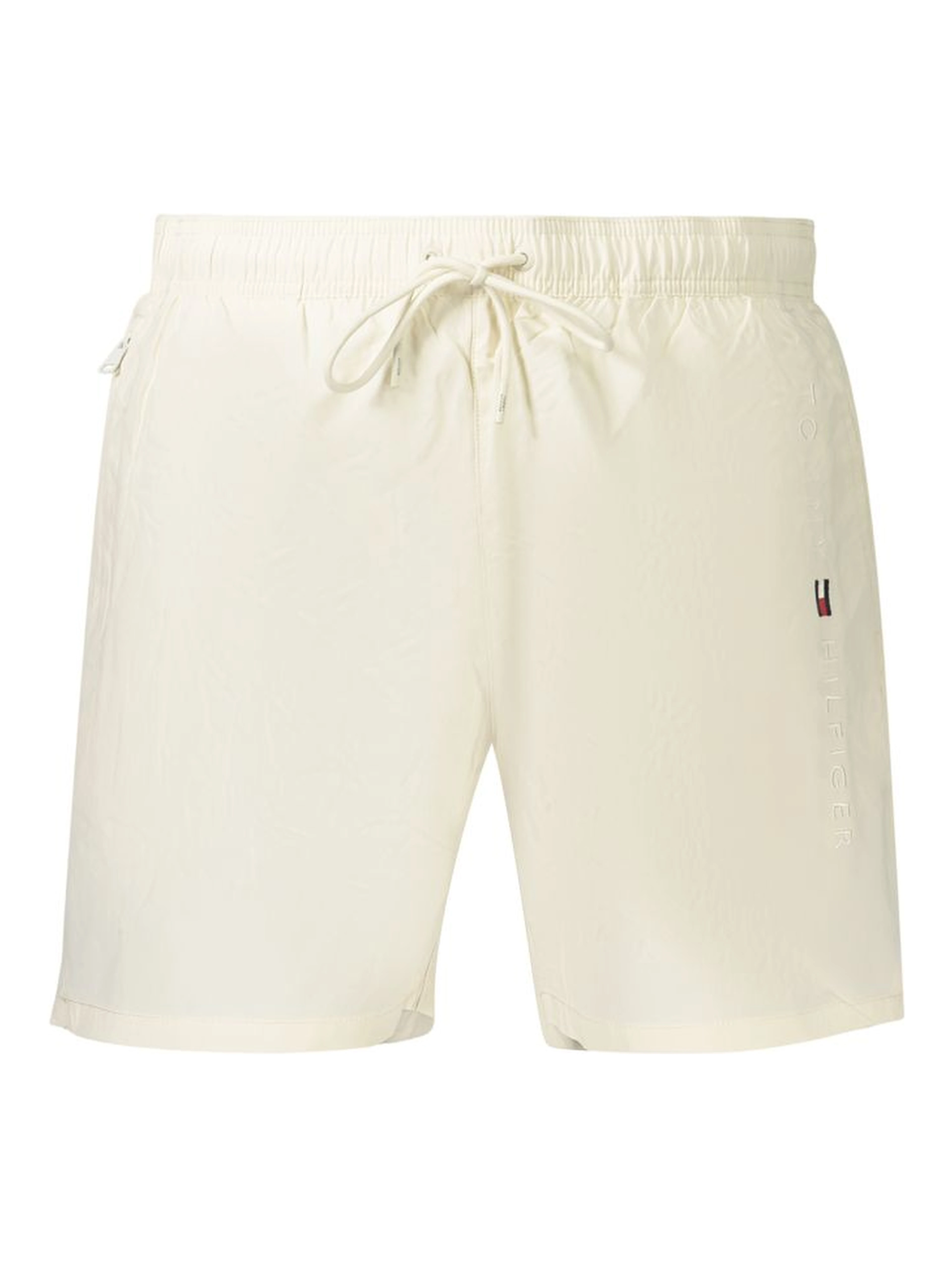 Beige Polyester Men's Short