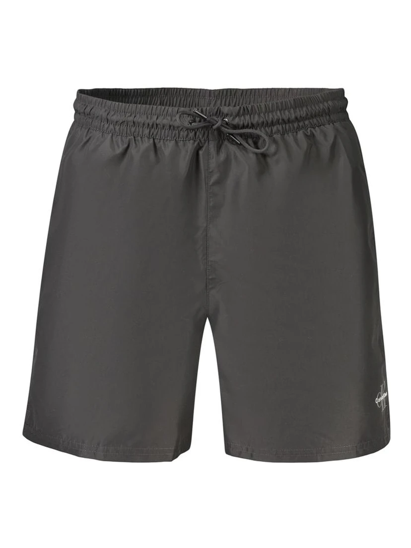 Black Polyester Men's Swimwear
