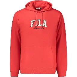 Red Cotton Men's Hoodie