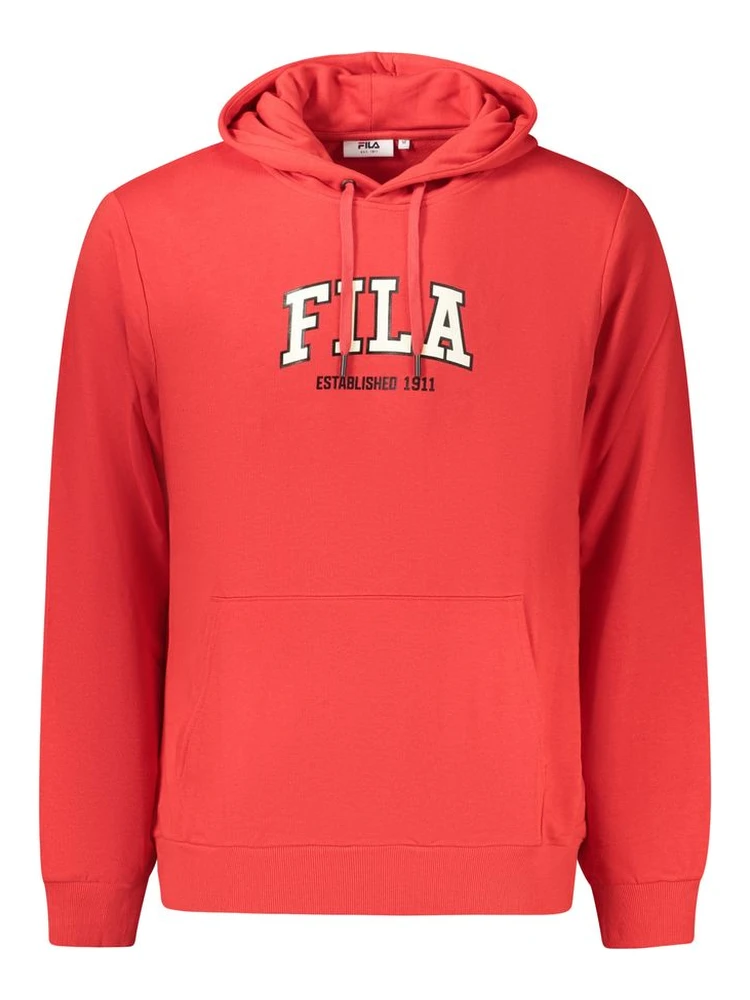 Red Cotton Men's Hoodie