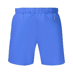 Blue Polyester Men's Shorts