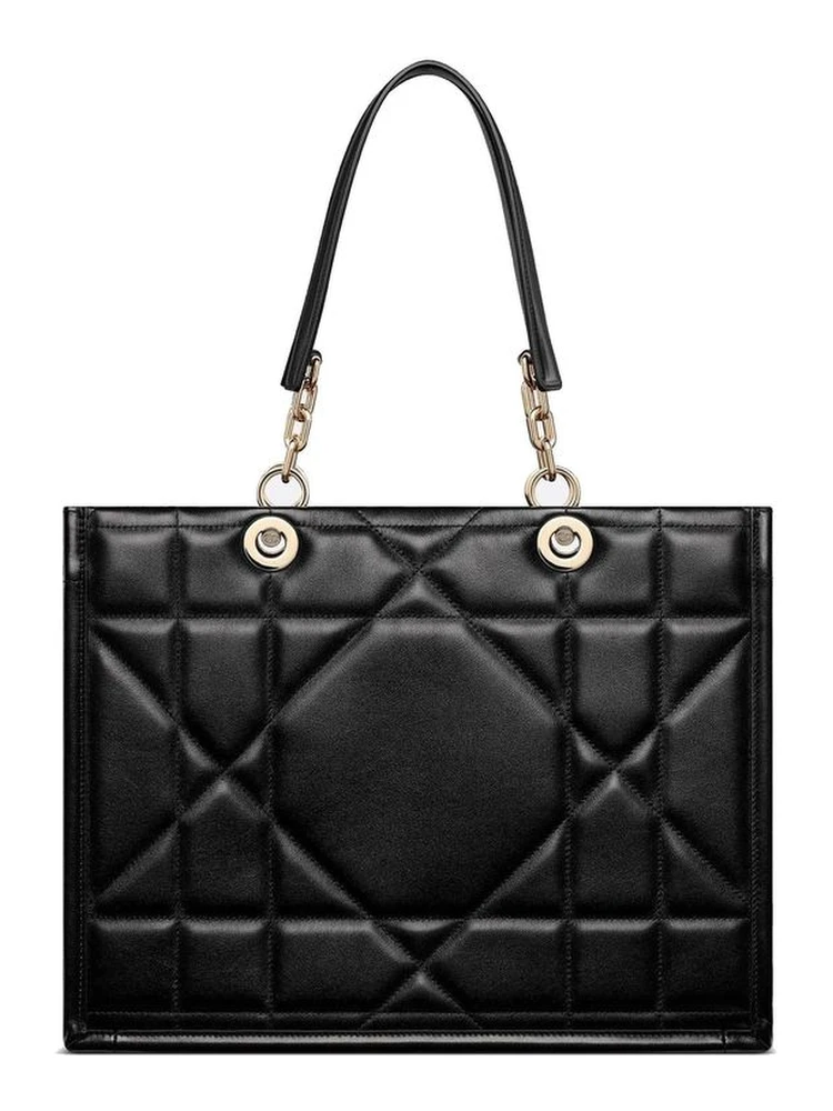 Black Leather Tote Bag