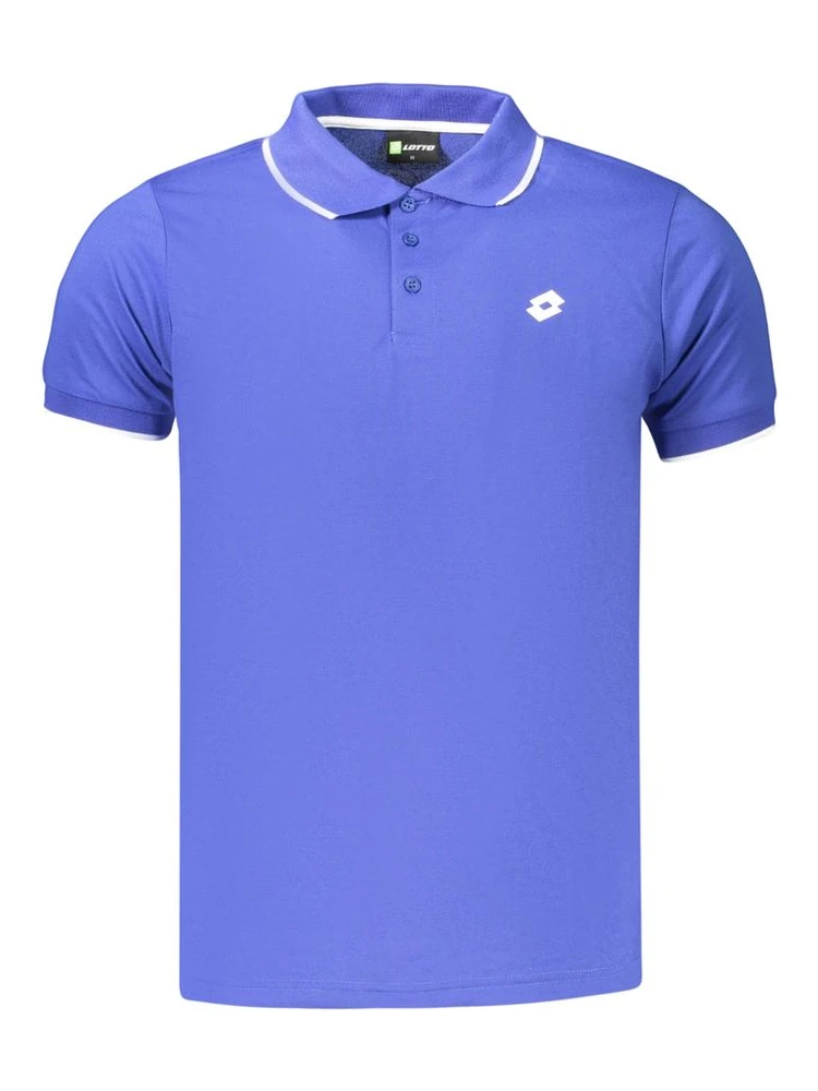 Blue Polyester Men's Polo Shirt