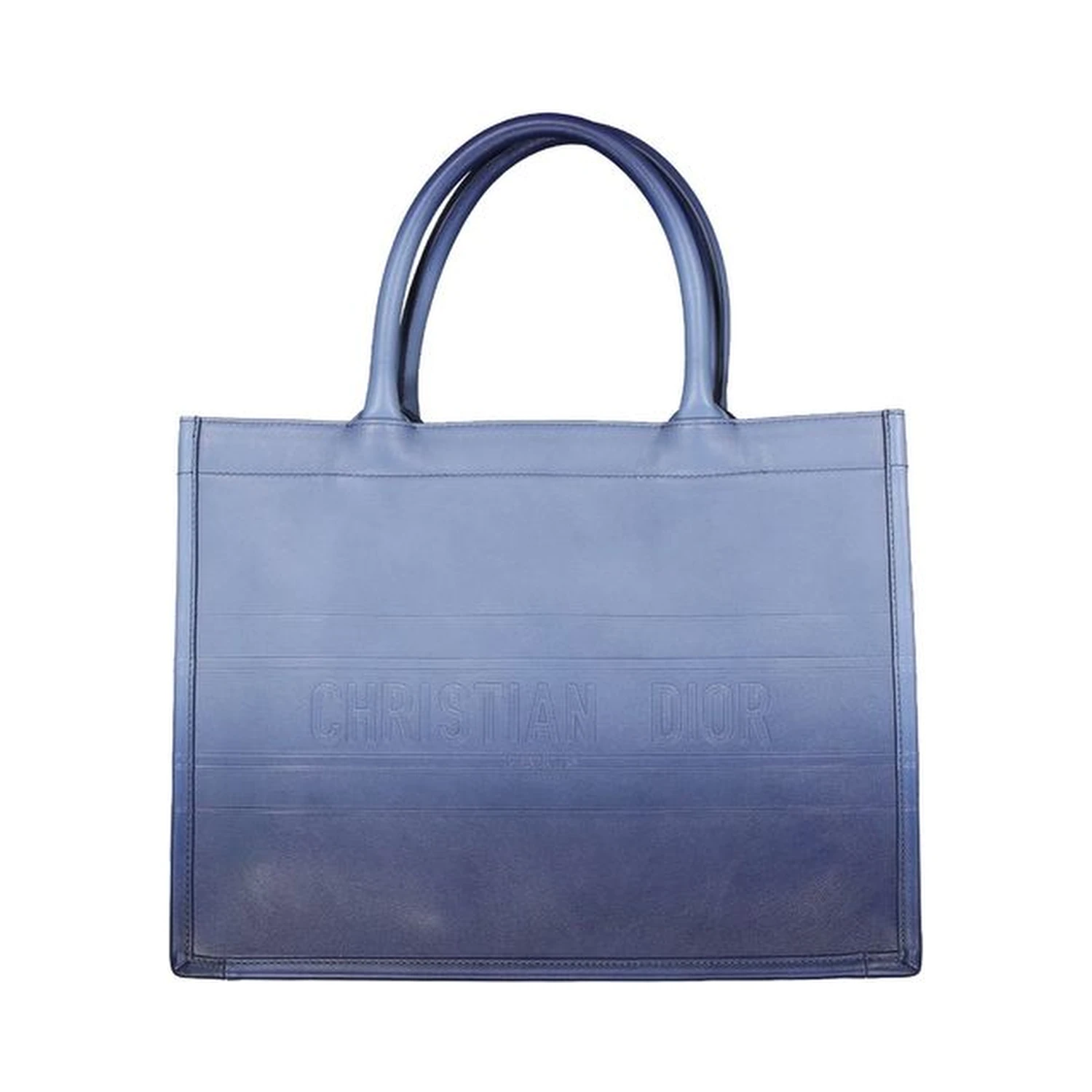Blue Calfskin Tote Bag