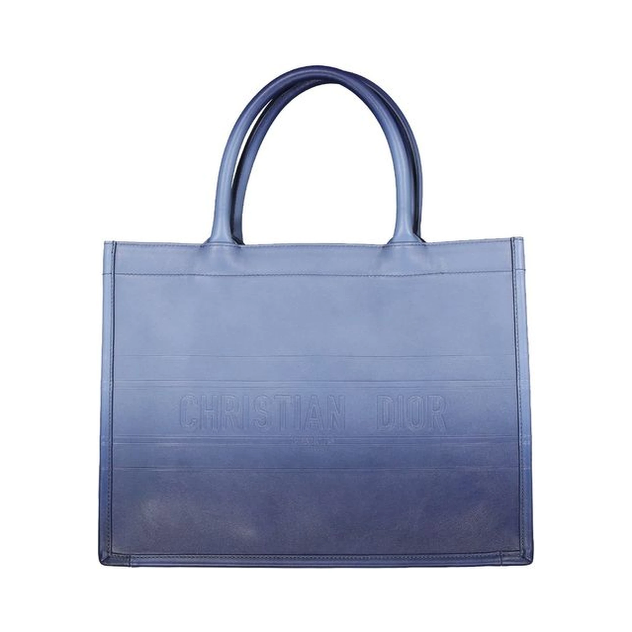 Blue Calfskin Tote Bag