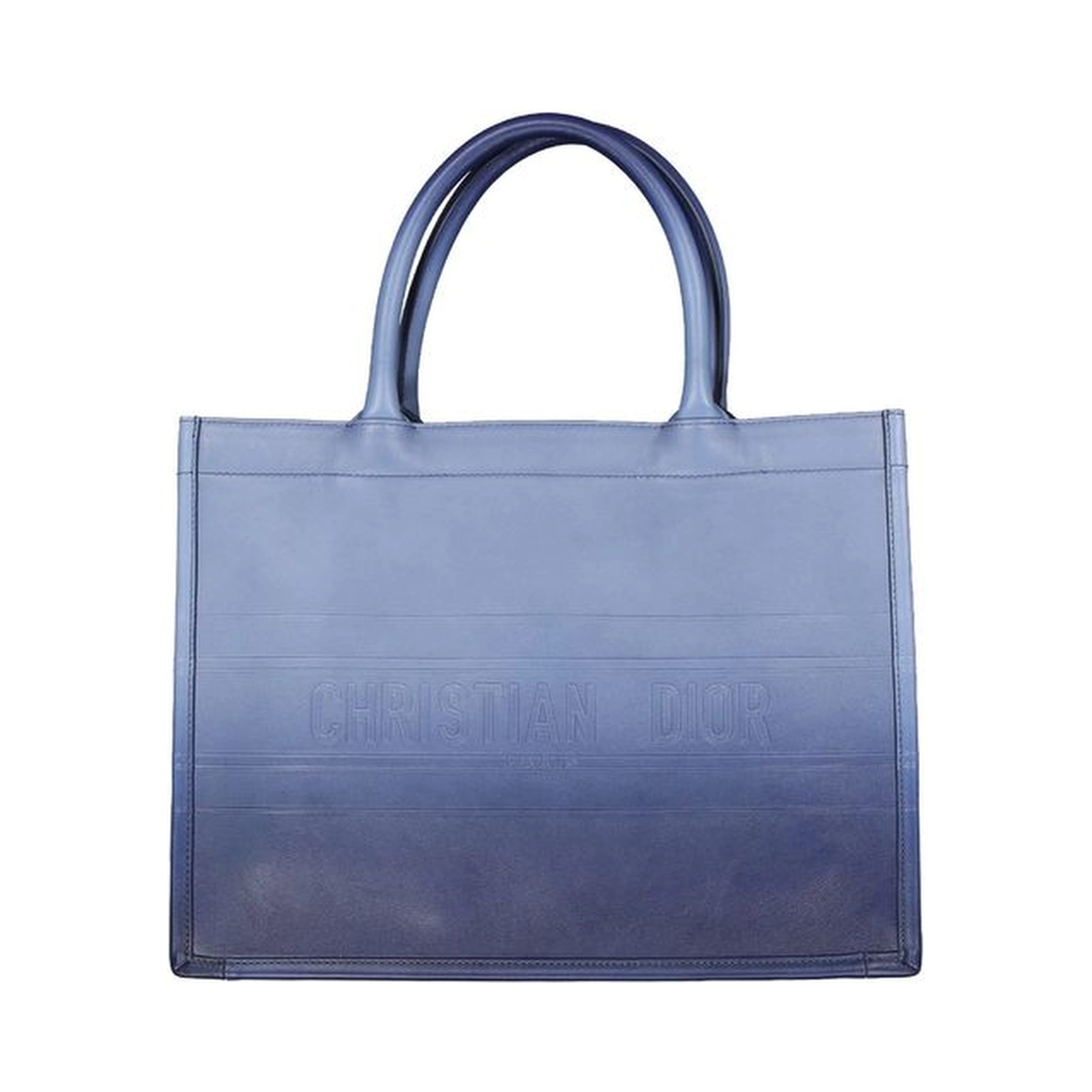 Blue Calfskin Tote Bag