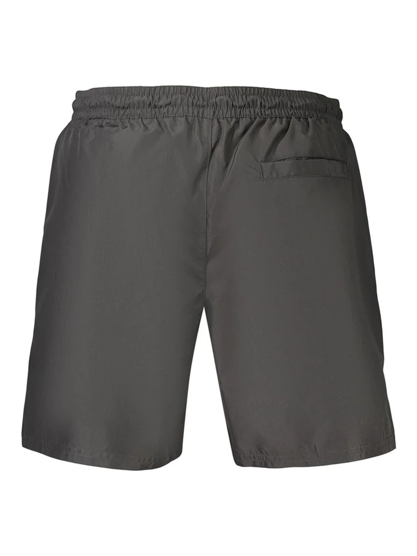 Black Polyester Men's Swimwear