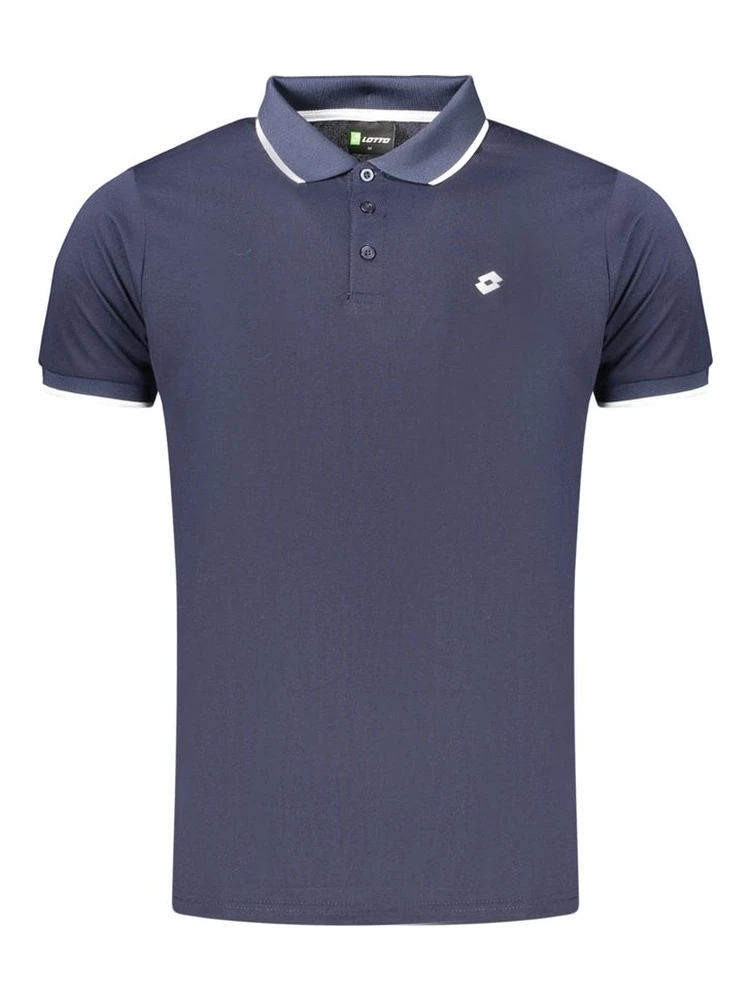 Blue Polyester Men's Polo Shirt