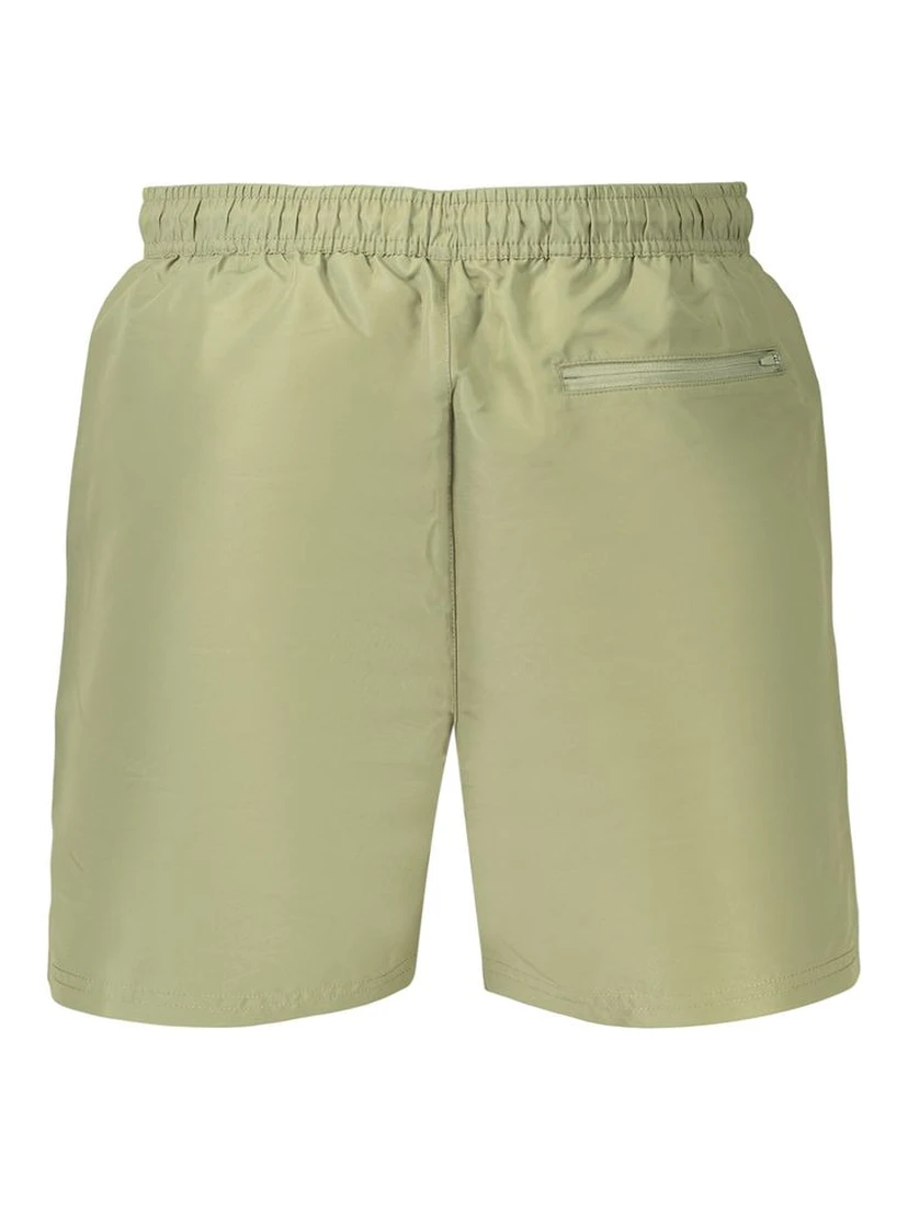 Green Polyester Men's Swim Shorts