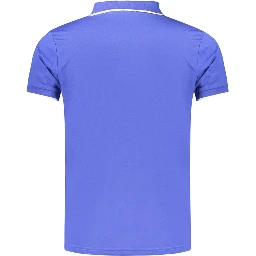 Blue Polyester Men's Polo Shirt