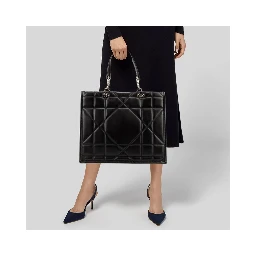 Black Leather Tote Bag