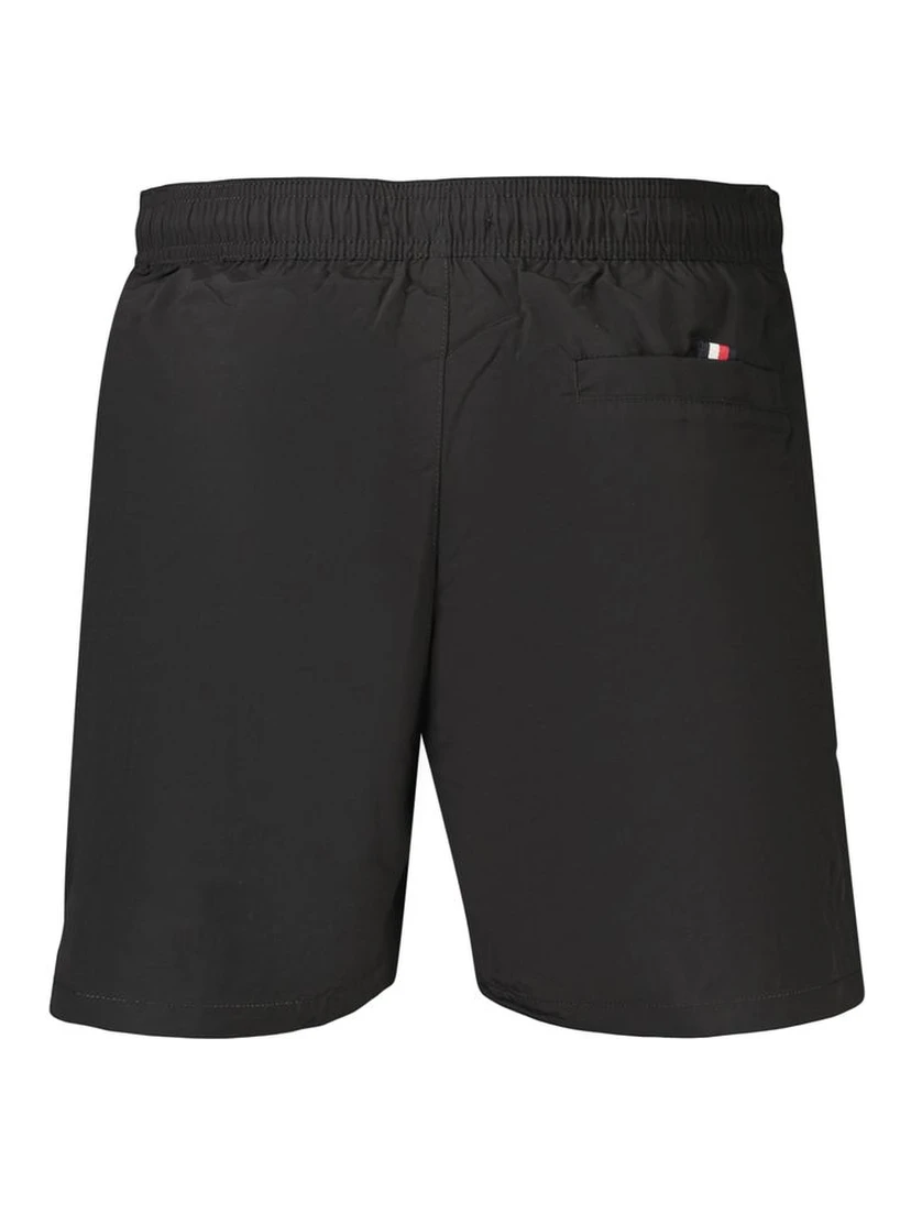 Black Polyester Men's Swimwear