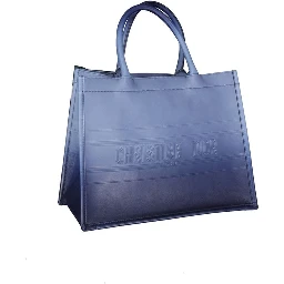 Blue Calfskin Tote Bag
