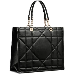 Black Leather Tote Bag