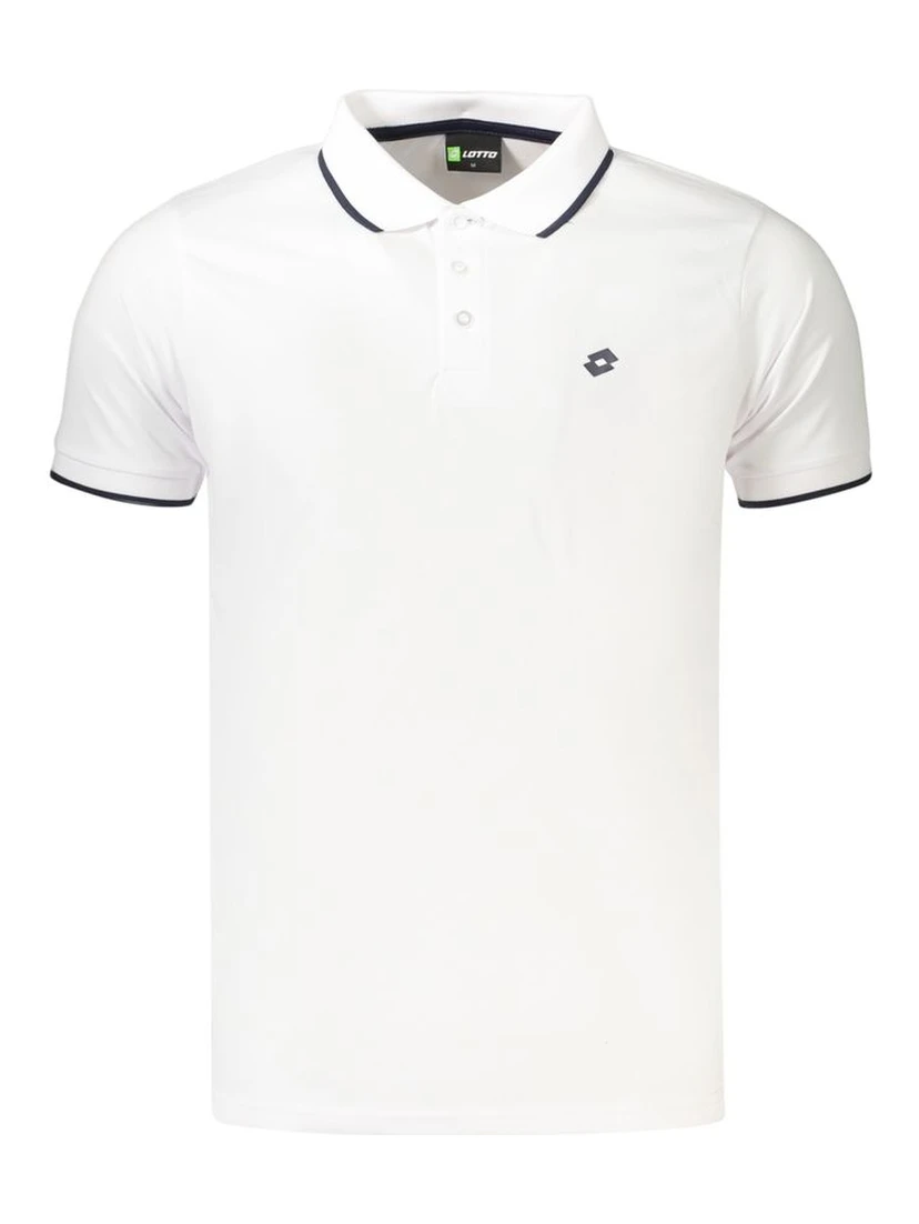 White Polyester Men's Polo Shirt